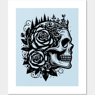 gothic skull Posters and Art